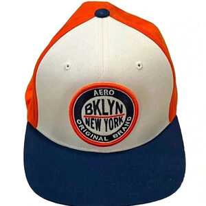 ❄️ 3/$17 Aeropostale Flat Brim Fitted Brooklyn Baseball Hat size S/M